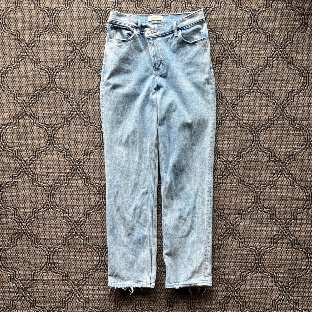 Abercrombie & Fitch Pants Womens 29 Acid Wash Jeans Criss Cross 90s Straight